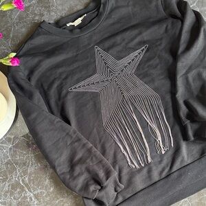 Stella McCartney Sweatshirt with Star Fringe Embellishment